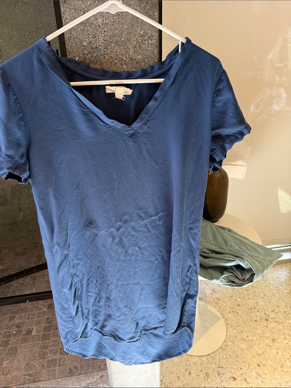 cloth & stone Navy V-Neck Short Sleeve Tee